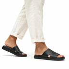 Sandale Cuir Grainé Slide