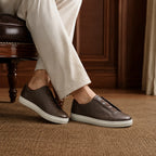 Sneaker Cuir Sans Lacets