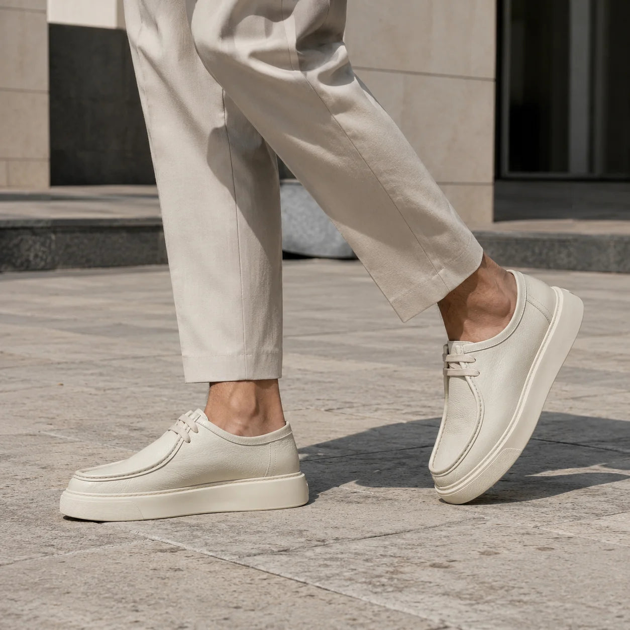 Derby Cuir Grainé Plateforme