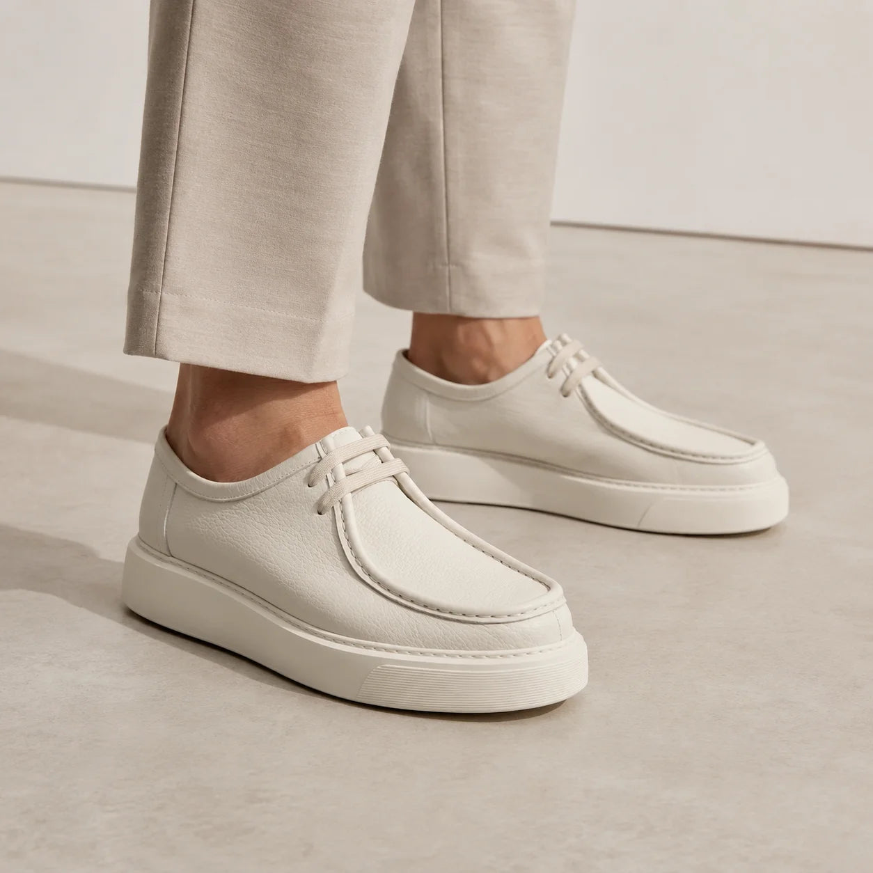 Derby Cuir Grainé Plateforme