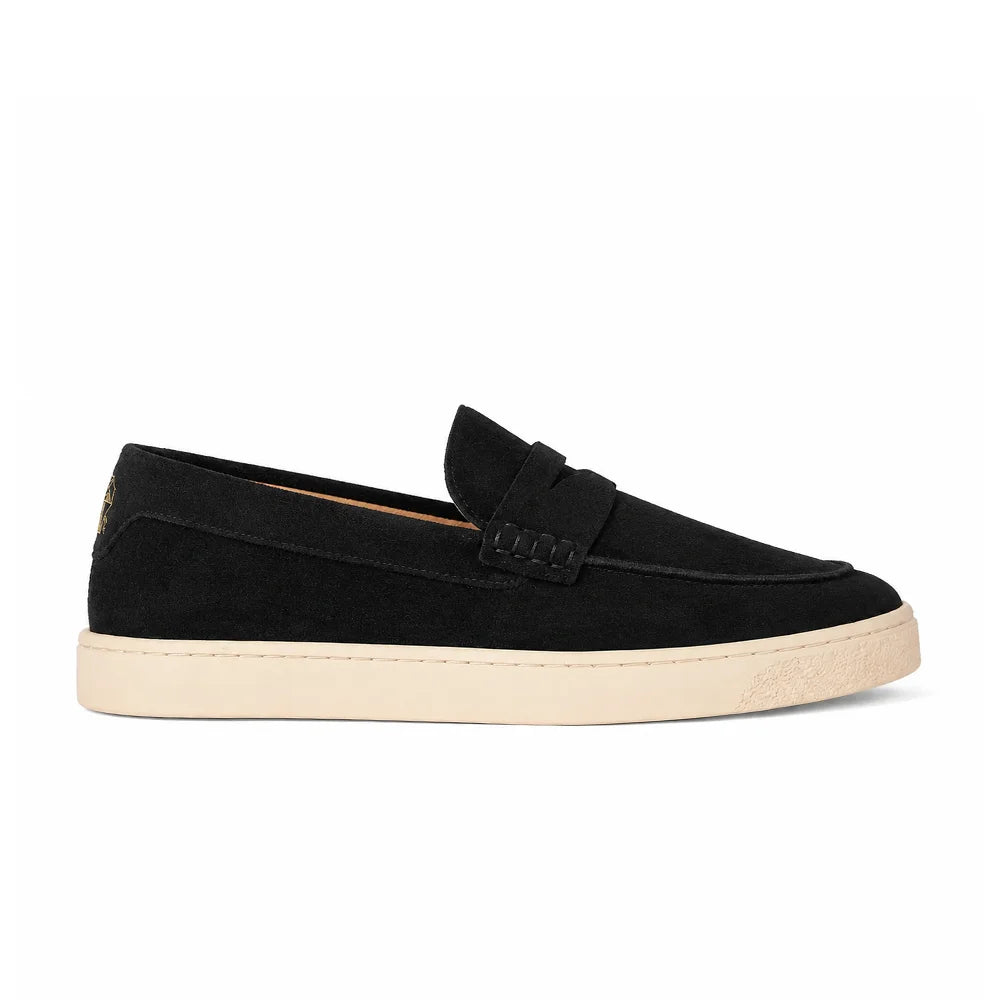 Penny Loafer Nubuck Semelle Blanche