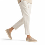 Penny Loafer Nubuck Semelle Blanche