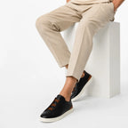 Sneaker Slip-On Cuir Grainé