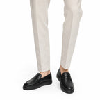 Penny Loafer Marron – vue profil fond blanc