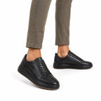Sneaker Cuir Lisse Épurée